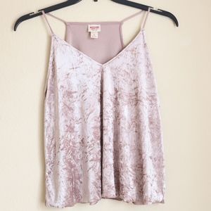 Pink Velvet Tank